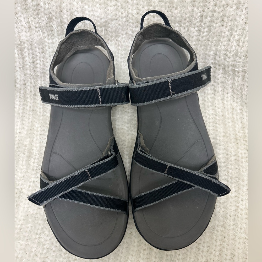 Teva Black and Gray Strappy Sport Sandals - Picture 2 of 11